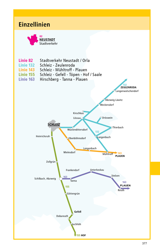 Liniennetzplan Einzellinien