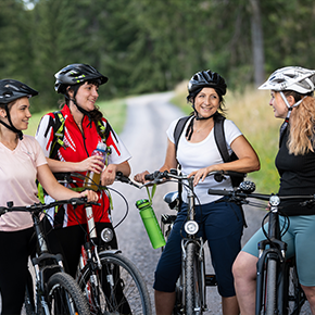 Fahrradfahrer der Thüringer Meer Linie